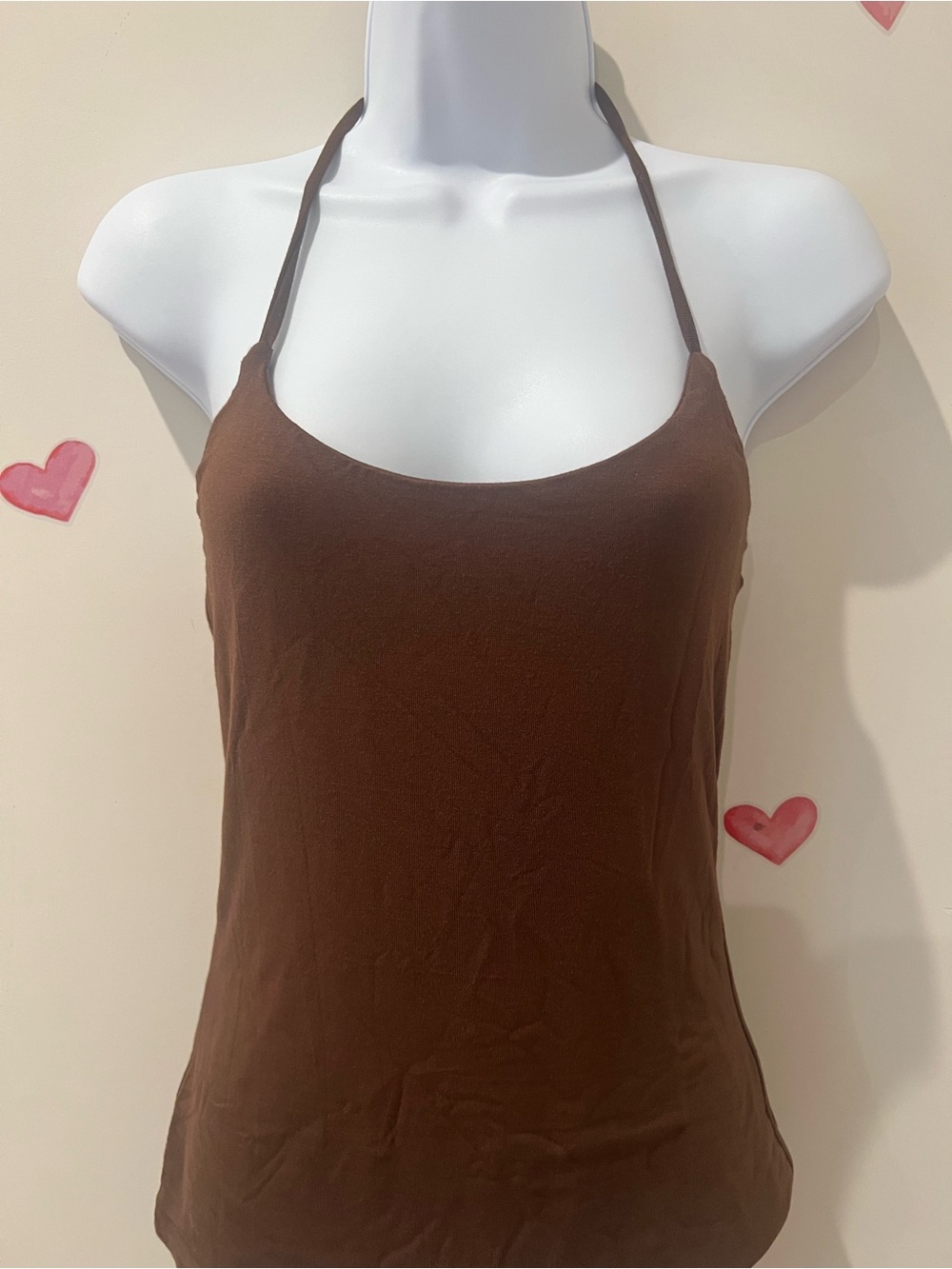 Brown Halter Tank Top - Sleek Women's Camisole